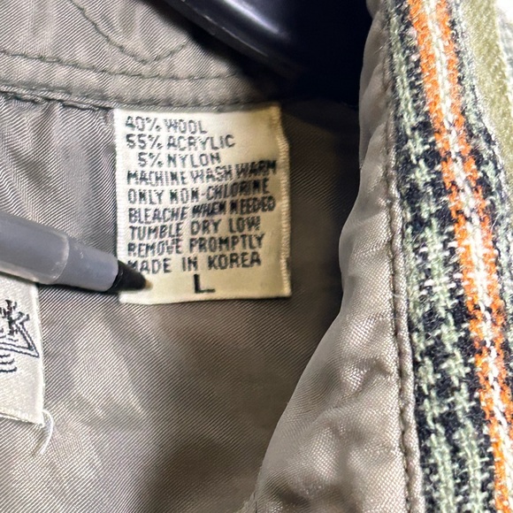 Vintage Sears Roebuck And Co Wool Blend Flannel Button Shirt Size Large Tall - Picture 10 of 13